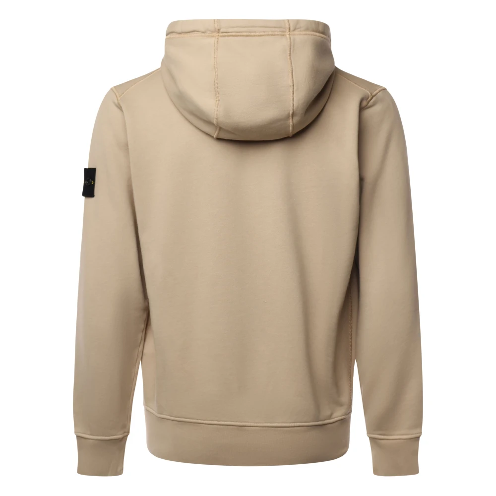 Stone Island Beige Sweaters met Capuchon en Zakken Beige Heren