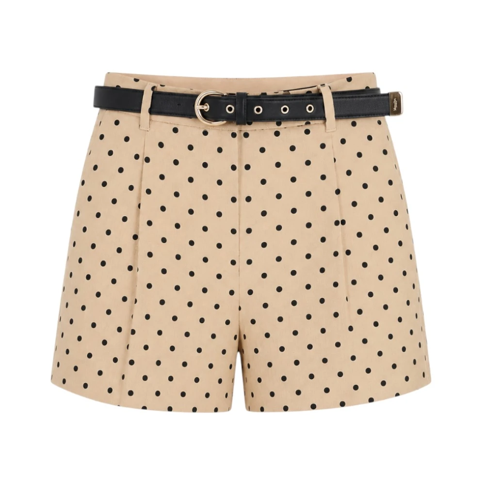 Max Mara Studio Vrouw Beige Korte Broeken Dames, M, Katoen, Short Shorts