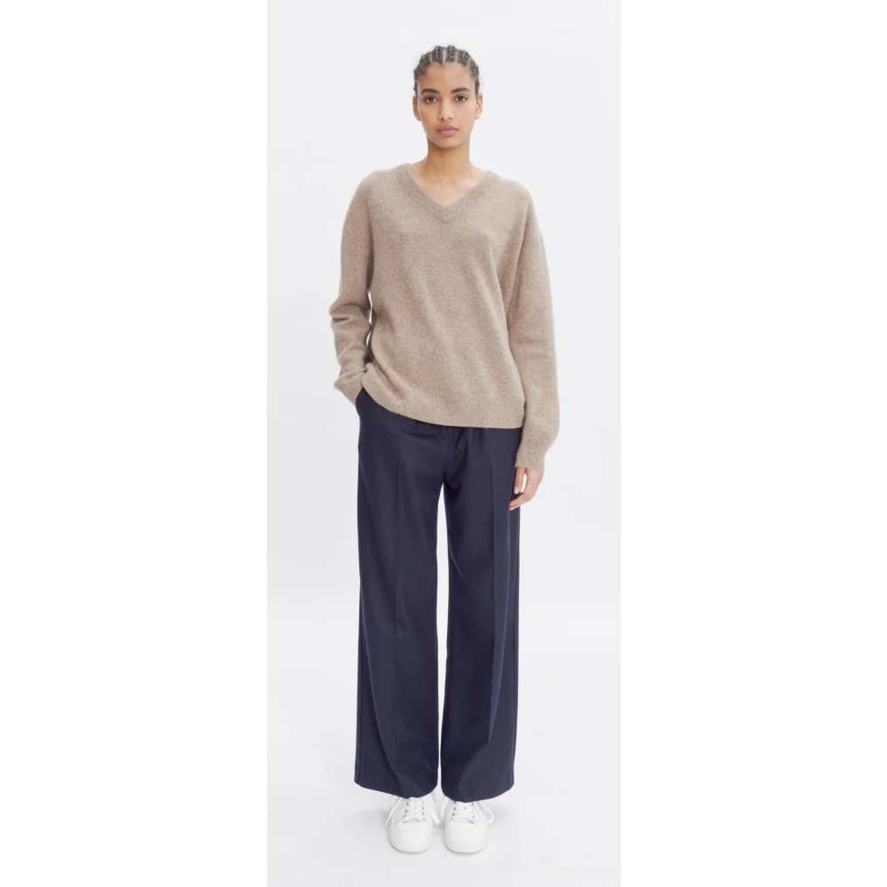A.p.c. Beige Wol V-Hals Trui Beige Dames