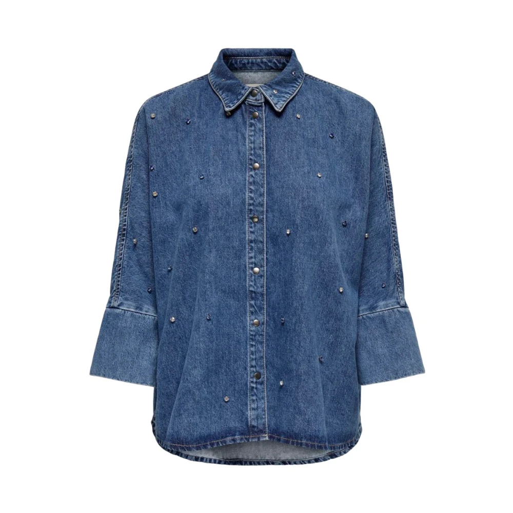 Only Denim Overhemd Klassiek Design met Moderne Details Blue Dames