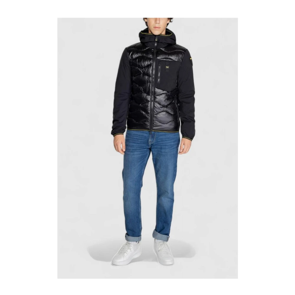 Blauer Zwarte Blend Jas Heren Herfst Winter Collectie Black Heren