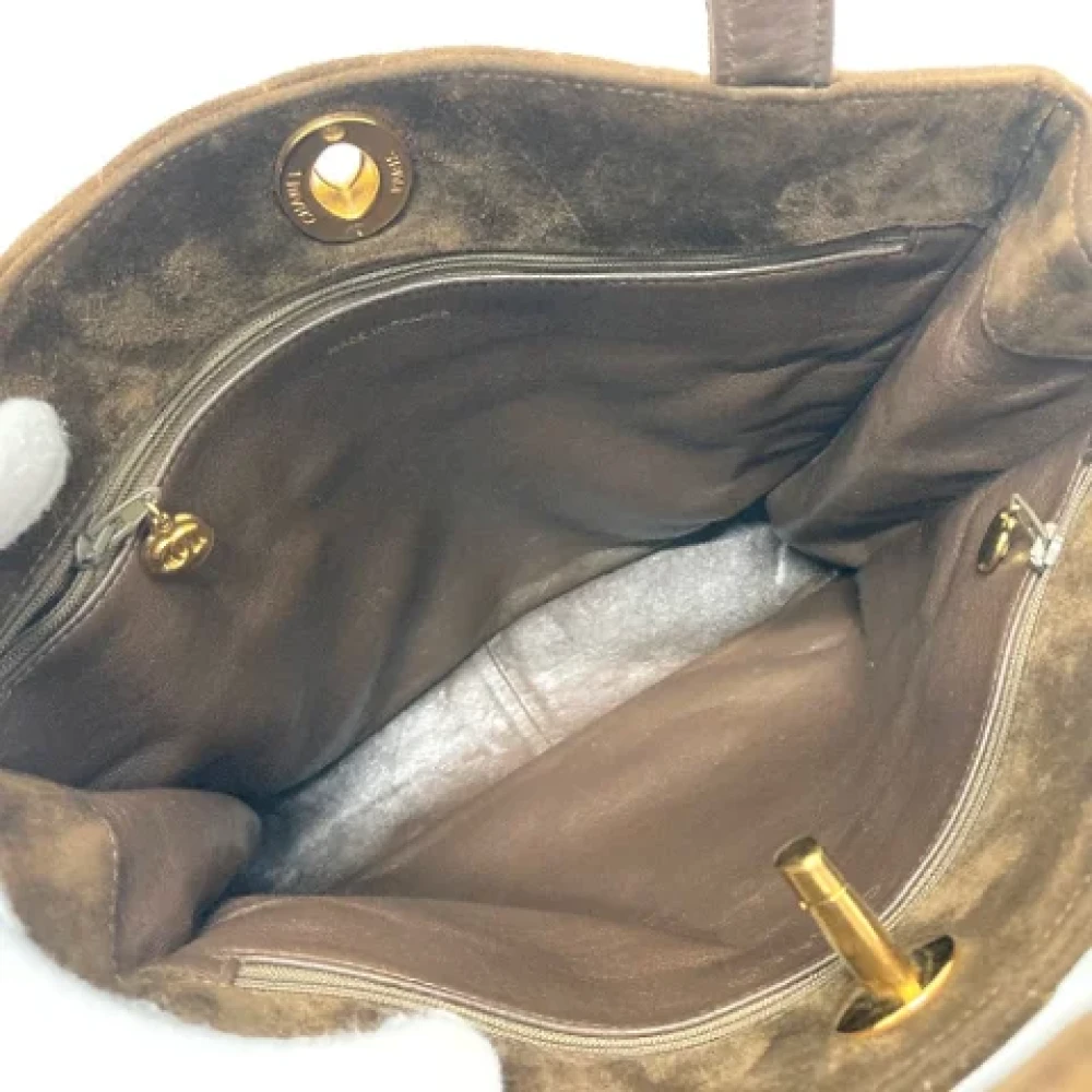 Chanel Vintage Pre-owned Fabric chanel-bags Brown Dames