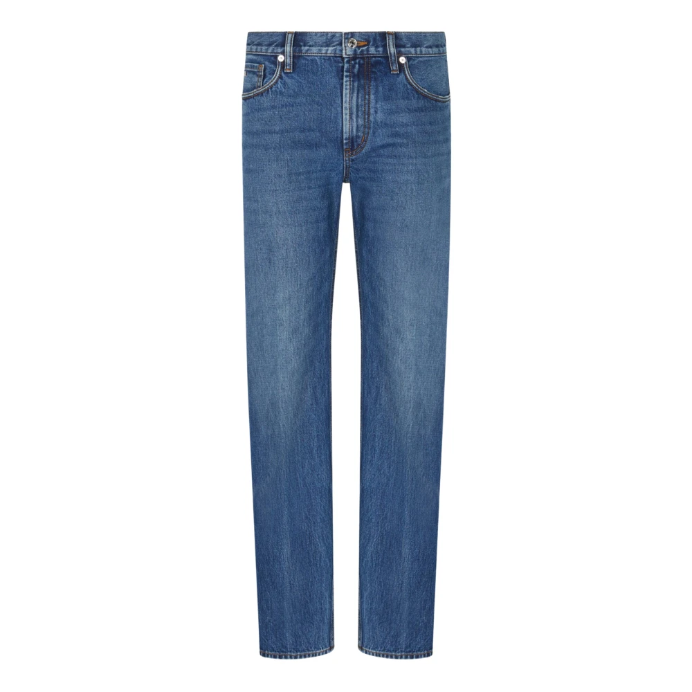 Emporio Armani Mannelijk Blauw Jeans Heren, W31, Katoen, Straight Jeans