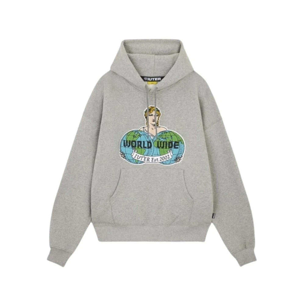 Iuter Wereldwijde Hoodie Lichtgrijs Gray Heren