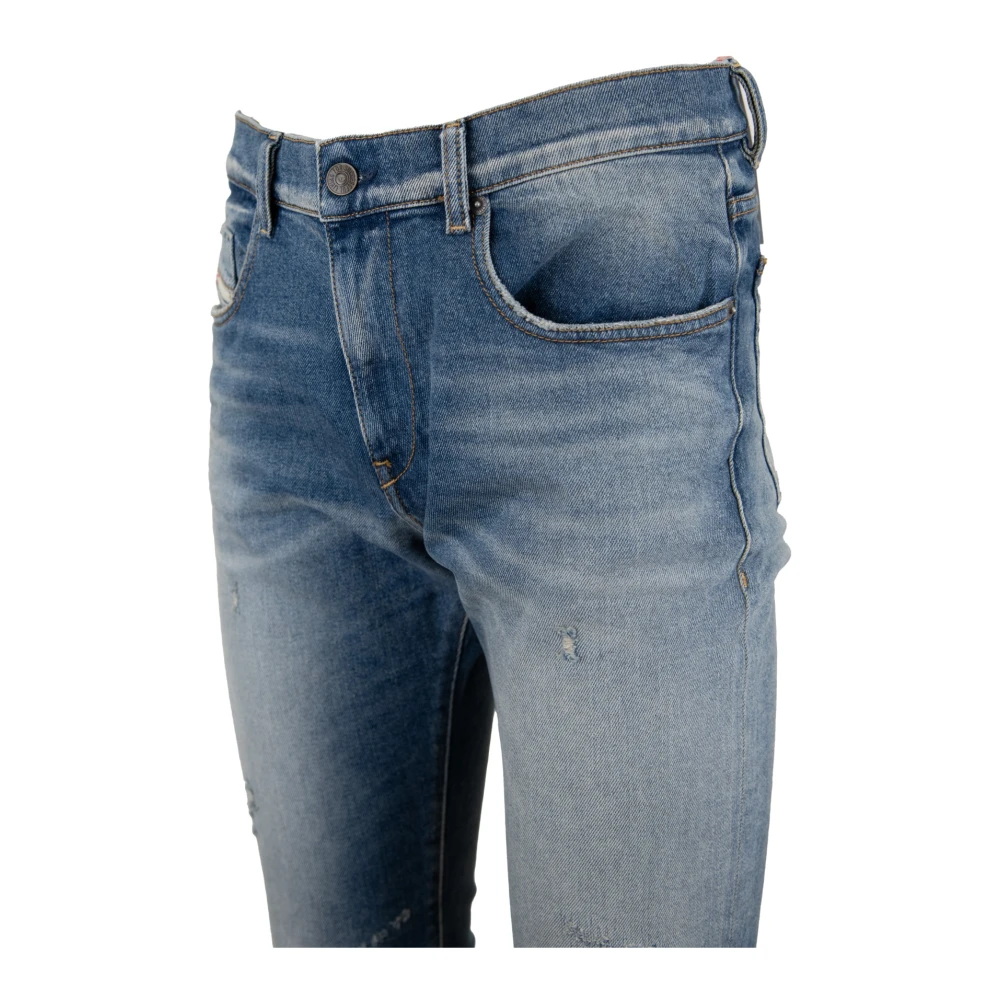 Diesel Heren Rits Knoop Jeans Blue Heren