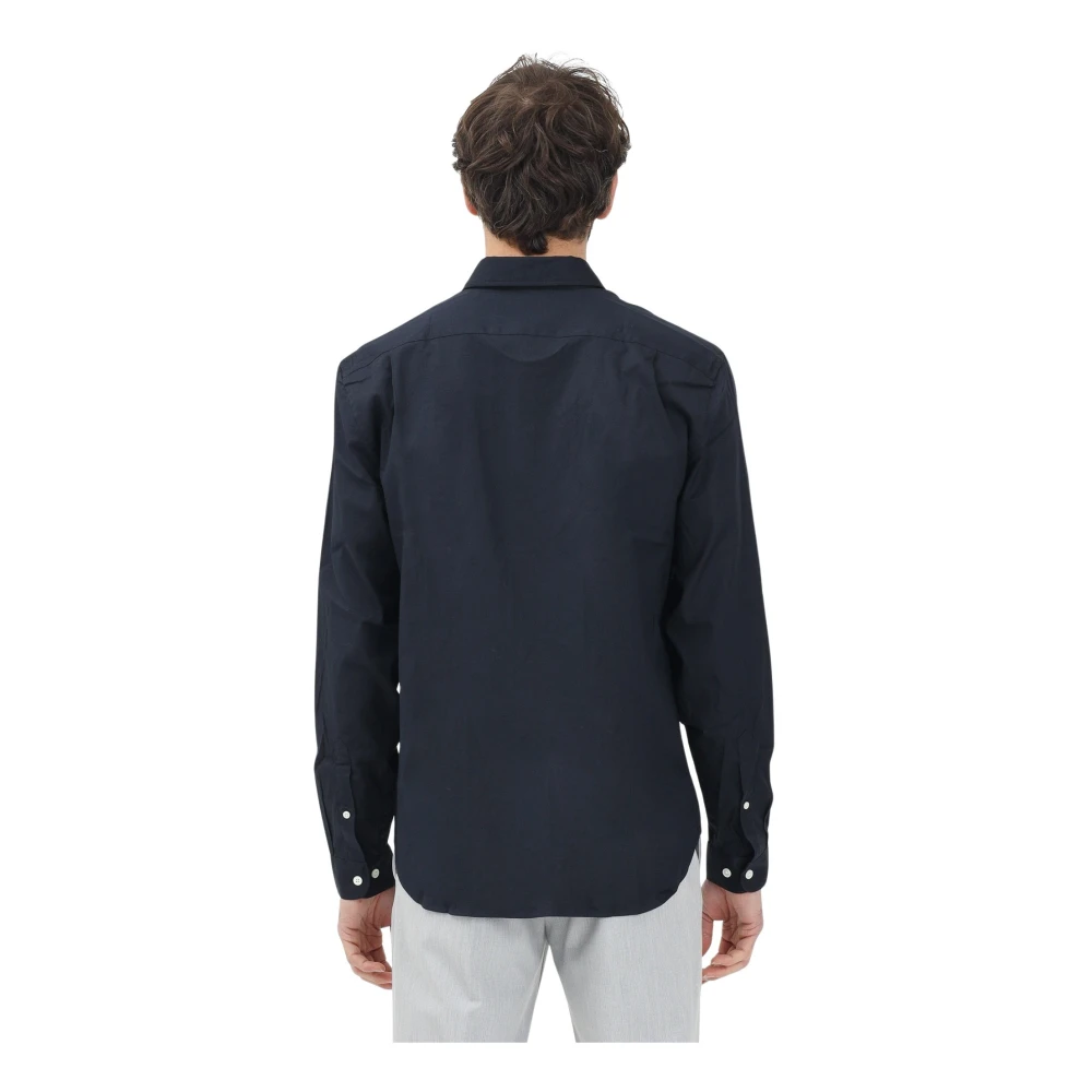 Lacoste Blauw Overhemd Lange Mouwen Elegante Stijl Blue Heren