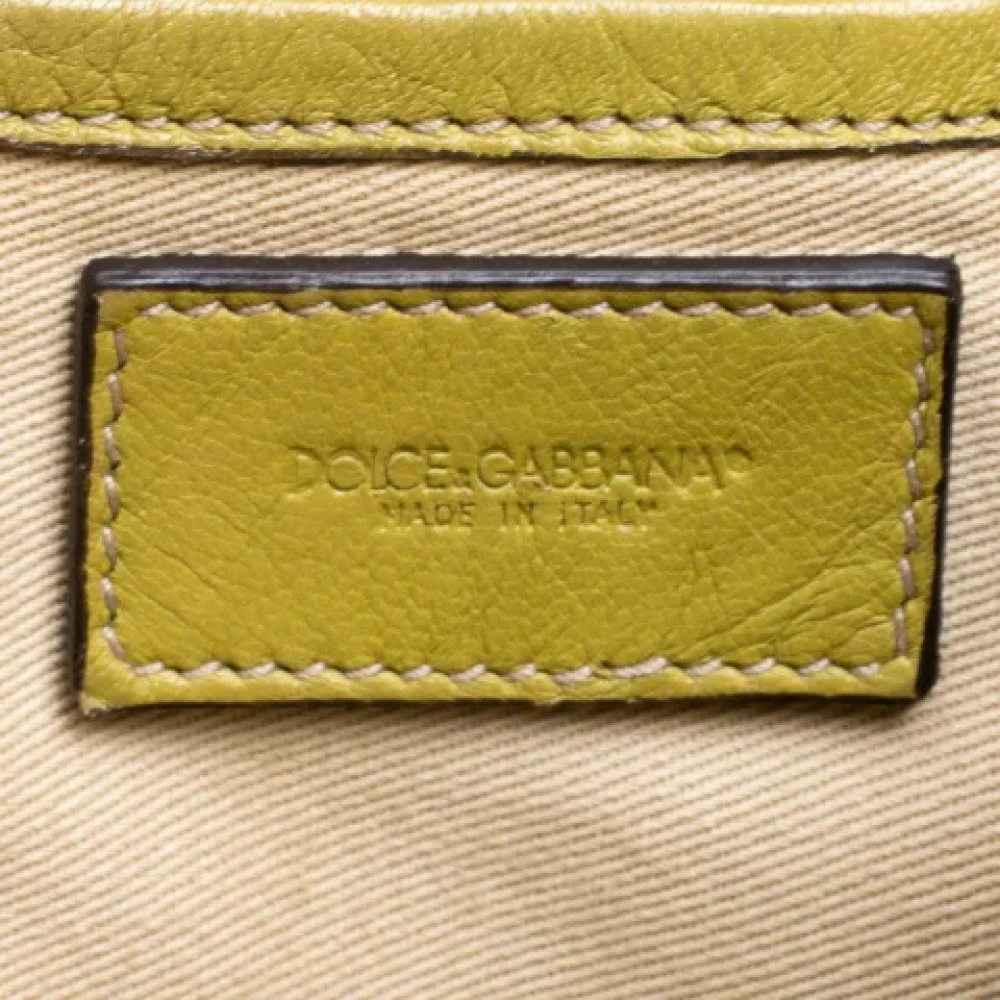 Dolce & Gabbana Pre-owned Leather totes Green Dames