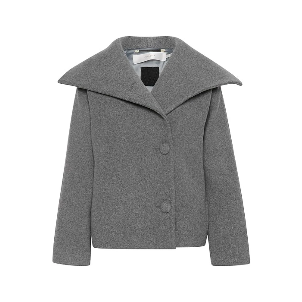 InWear Korte Wollen Jas Perryiw Gray Dames