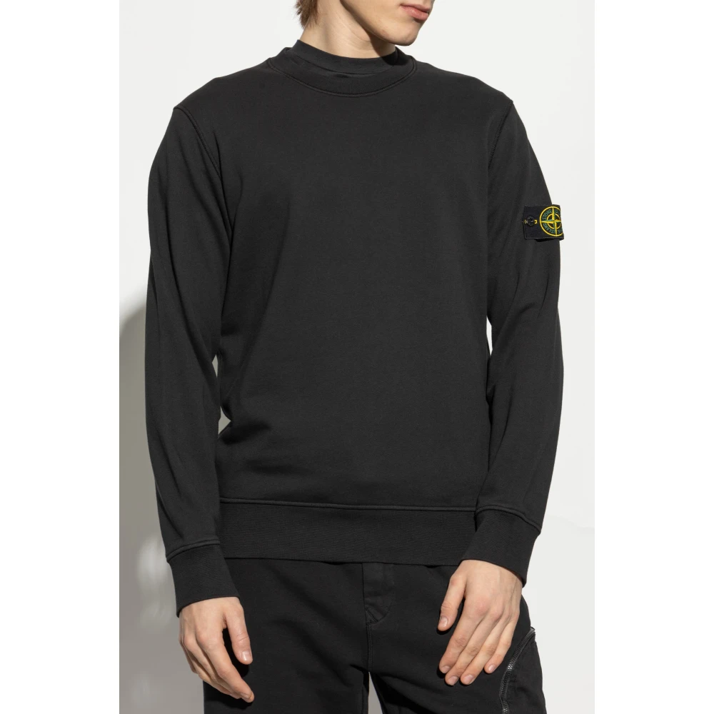 Stone Island Sweatshirt met logo Black Heren