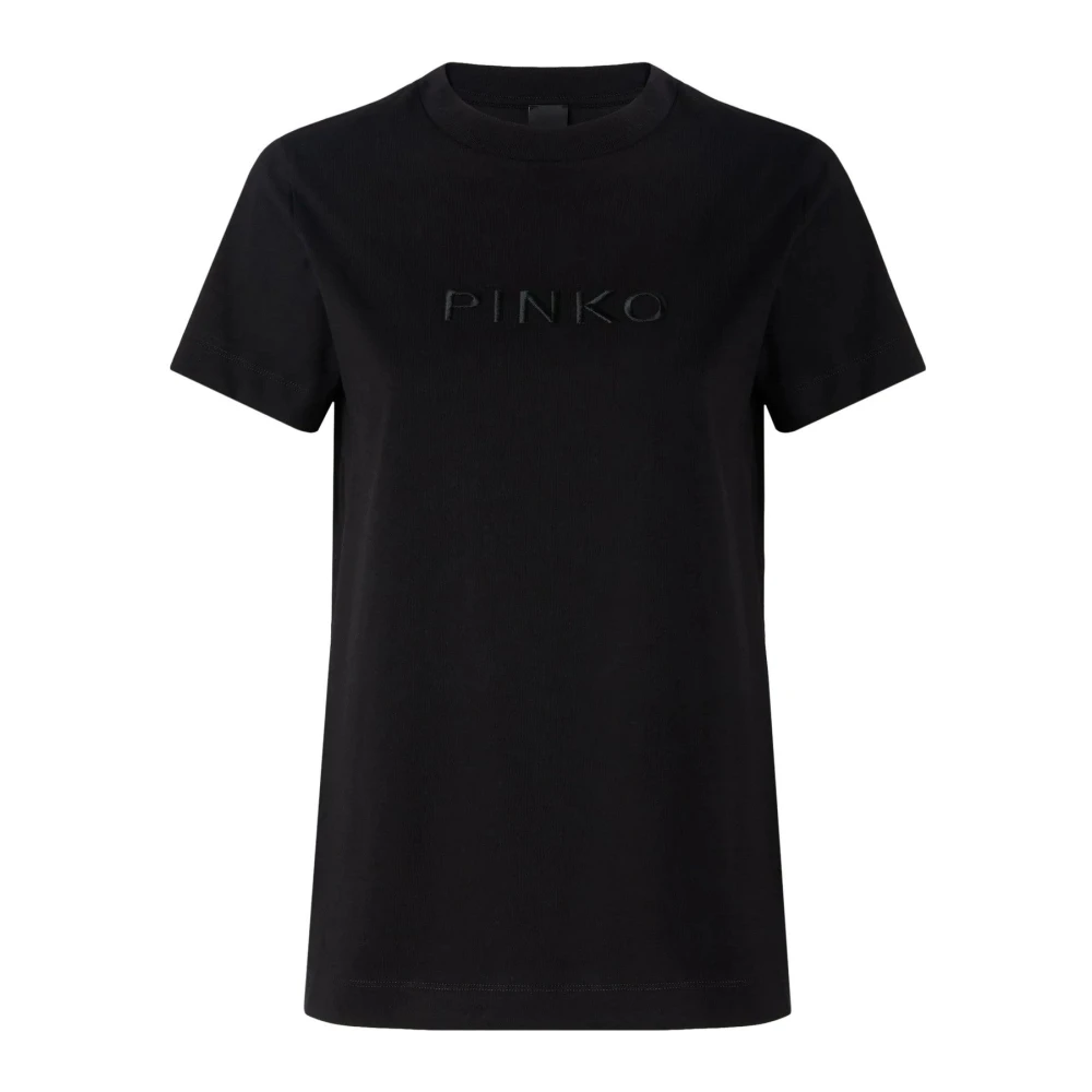 Pinko Vrouw Zwart Tops Dames, M, Katoen, Start T-Shirt
