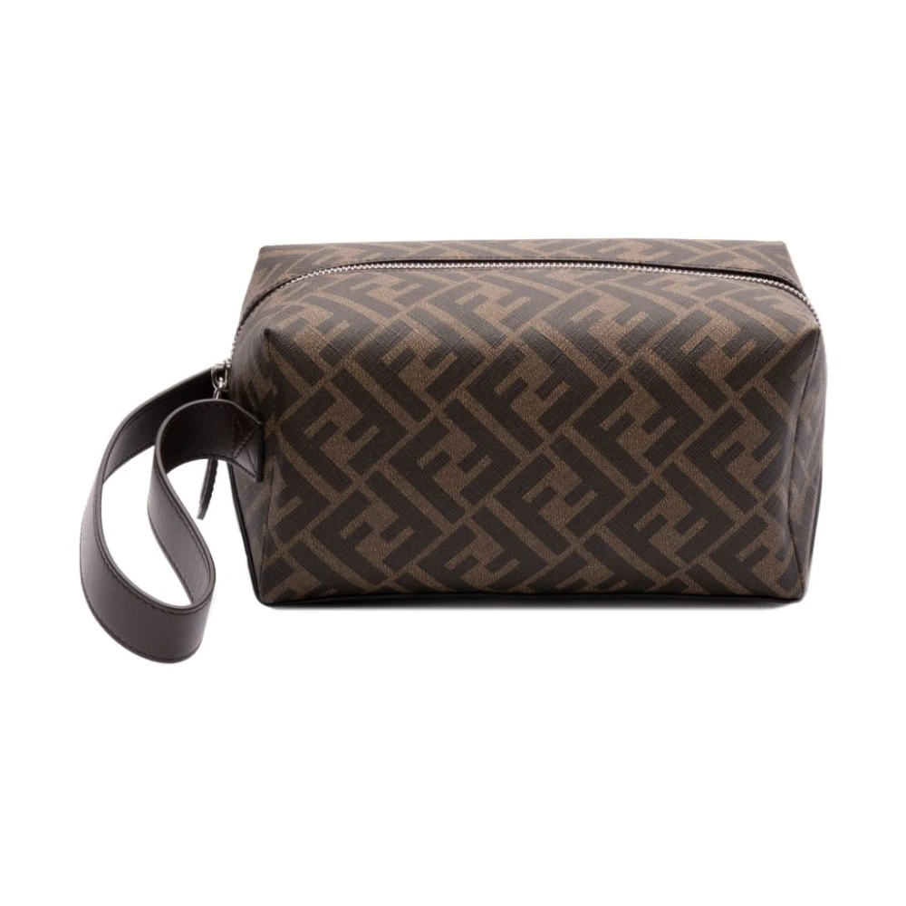 Fendi Bruine Leren Schoudertas Brown Heren