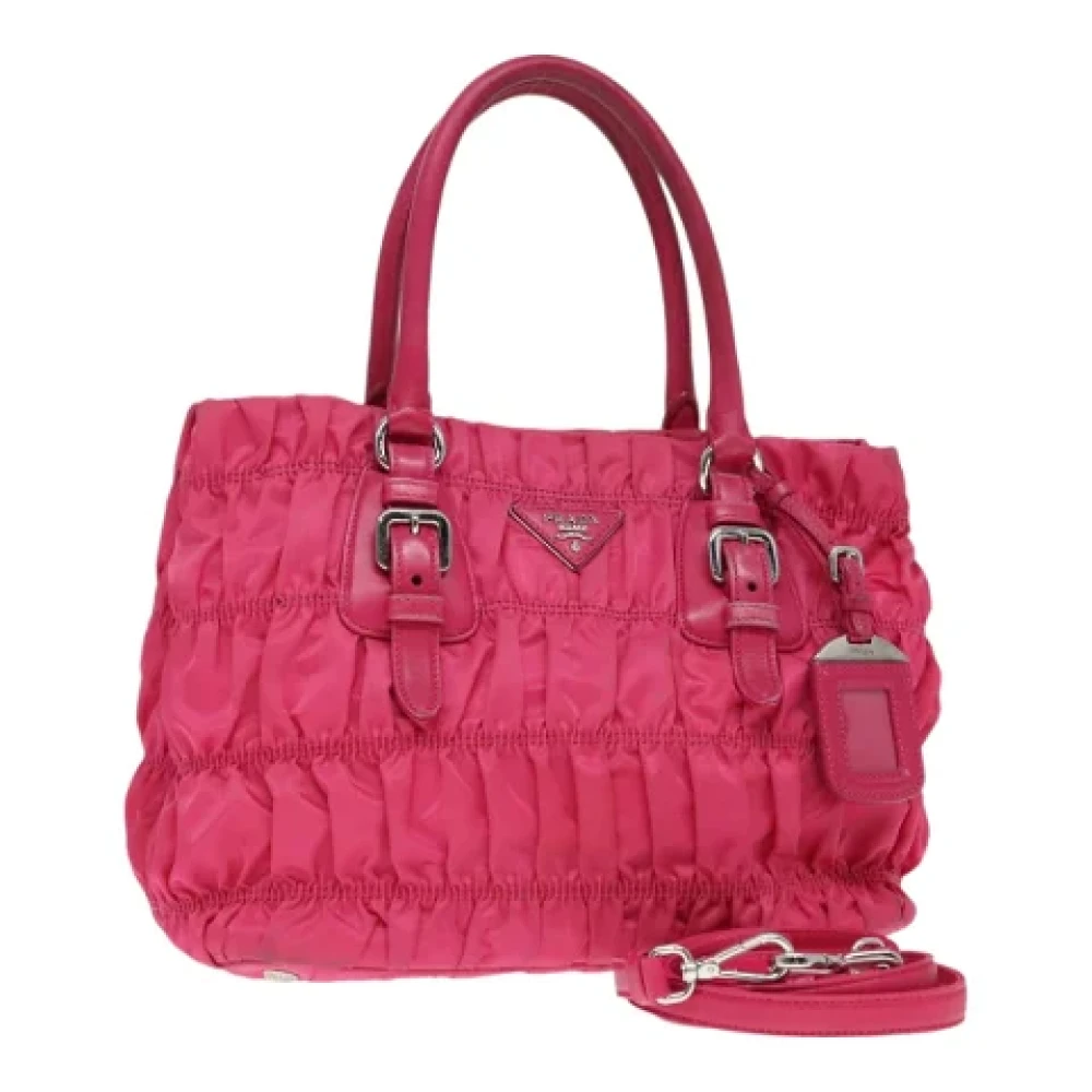 Prada Vintage Pre-owned Leather handbags Pink Dames