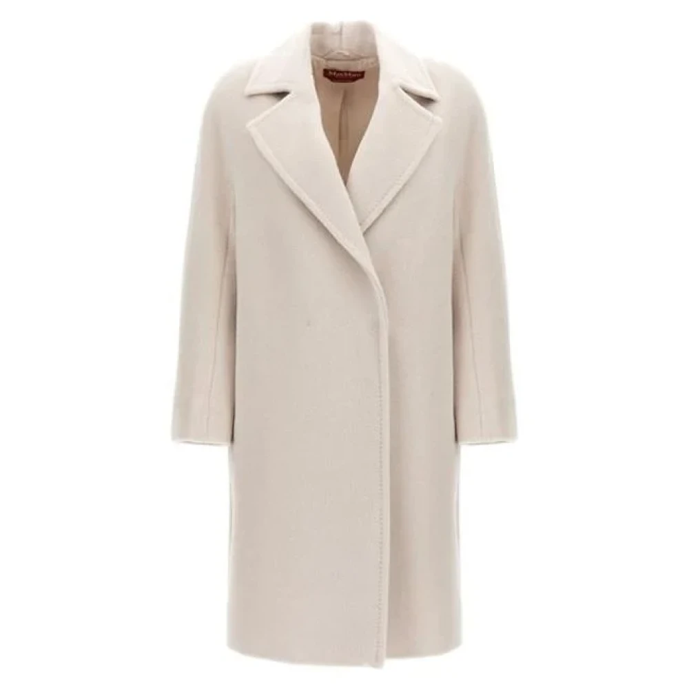 Max Mara Korte double-breasted jas in bever Gray Dames