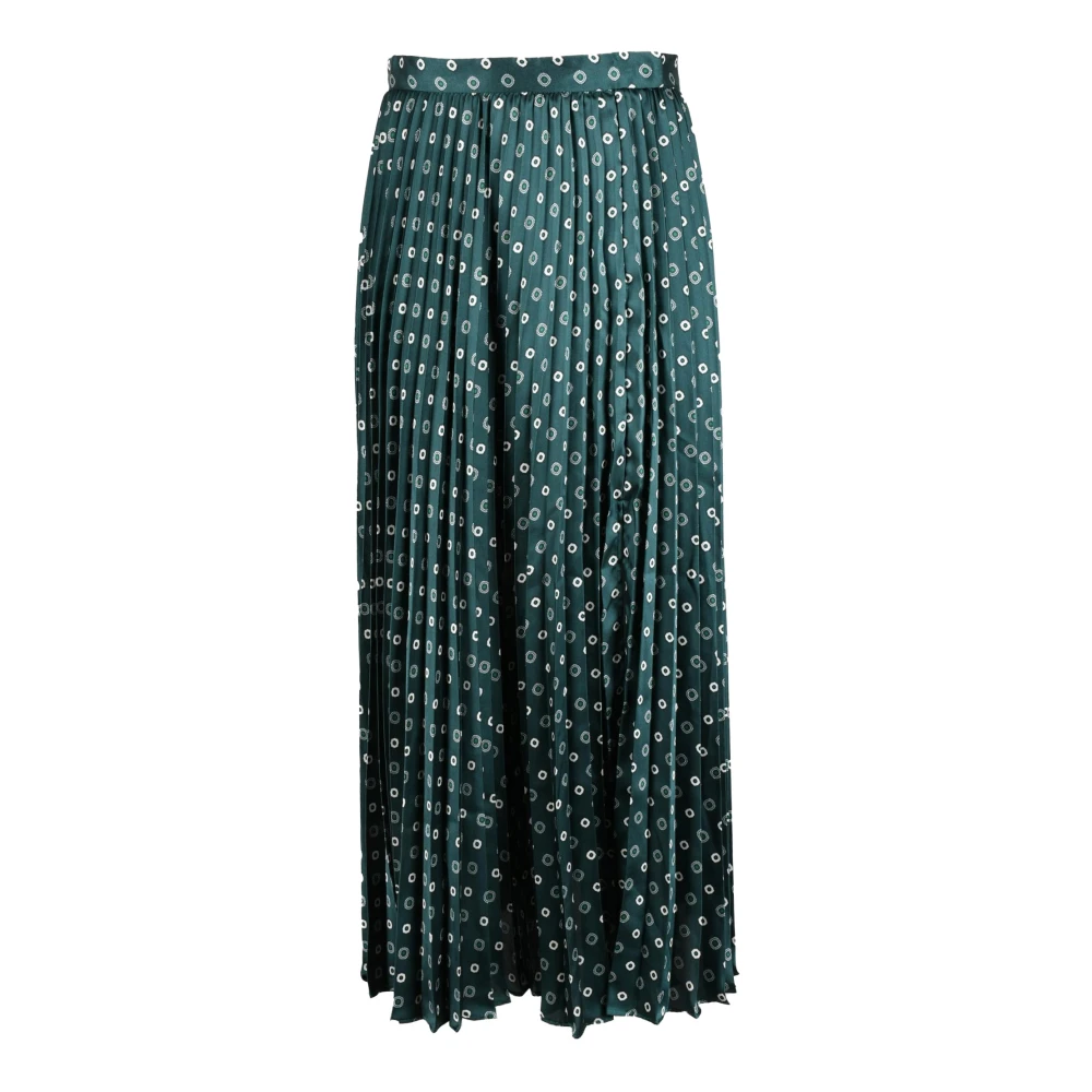Marella Elegante Geplooide Rok van Polyester Green Dames