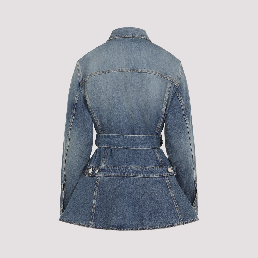 Alaïa Blauwe Jas voor Vrouwen Blue Dames