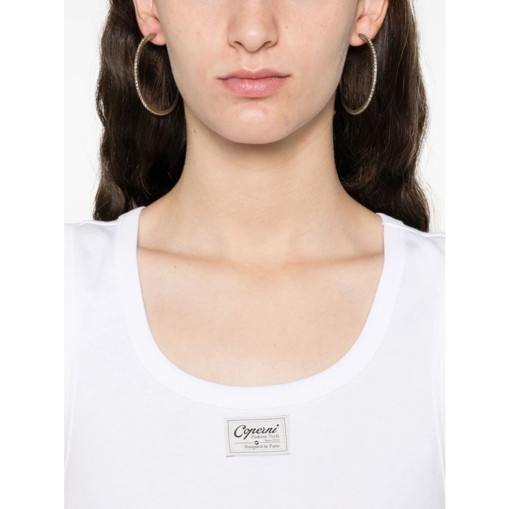 Coperni Witte Mouwloze U-Hals Top White Dames