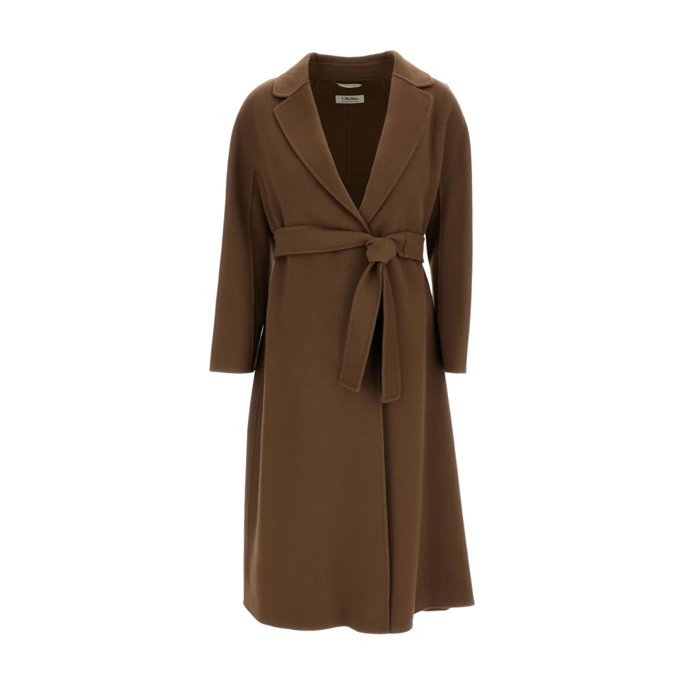 Max Mara Brown Belted Robe Coat - Female - Belted Coats - M - Coats