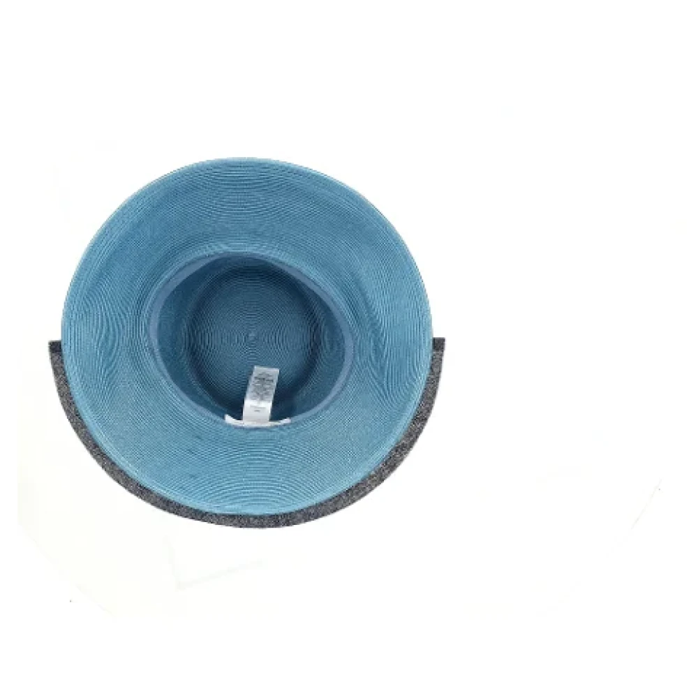 Dior Vintage Pre-owned Raffia hats Blue Dames