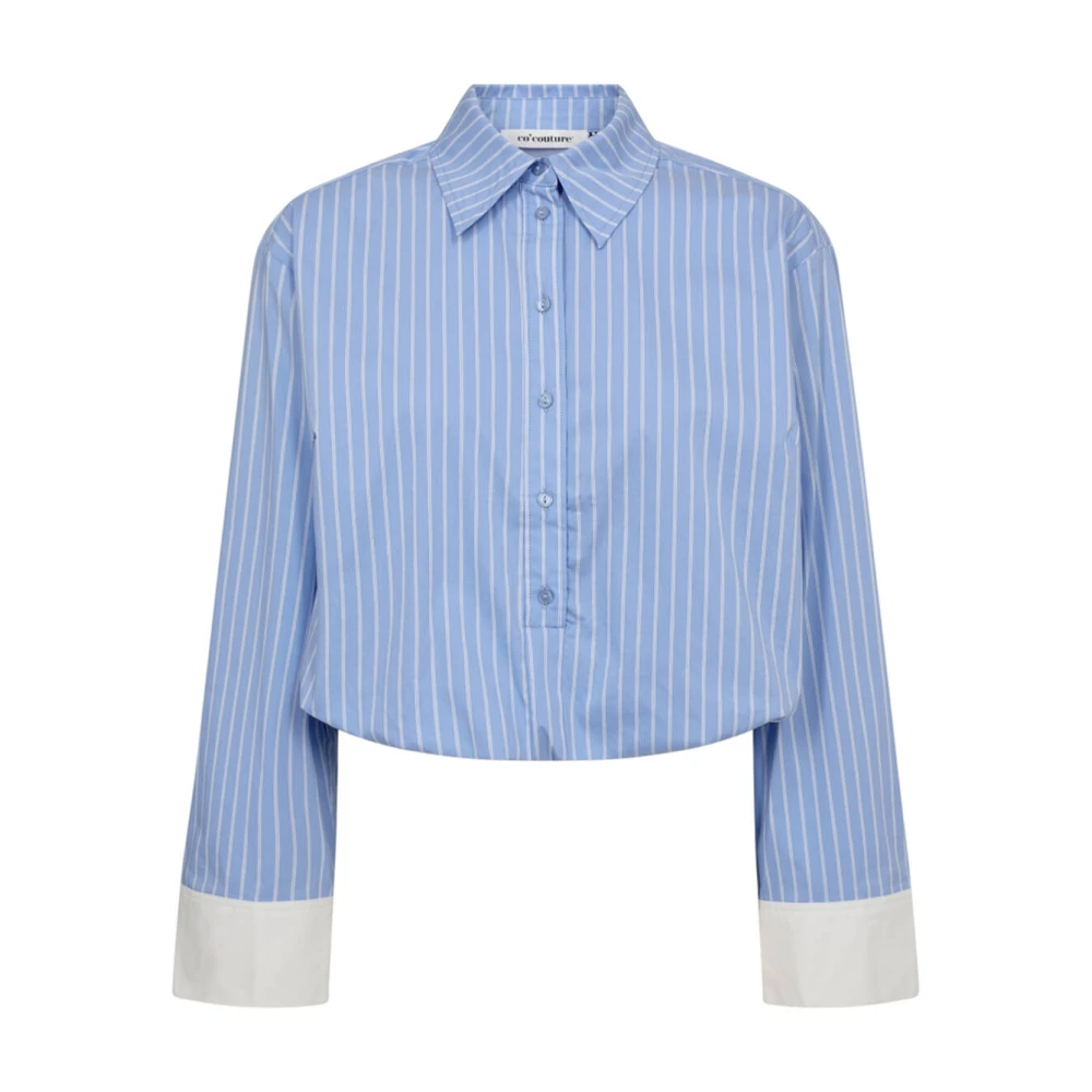 Co'Couture Ballonmouw Blouse Blue Dames