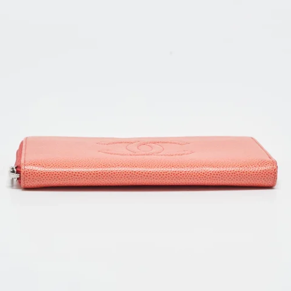 Chanel Vintage Pre-owned Leather wallets Orange Dames