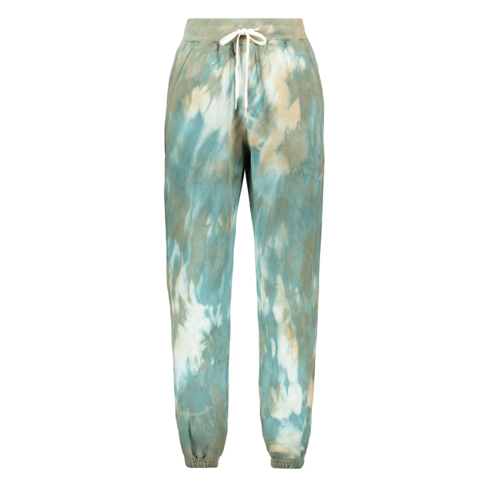 John Elliott Tie-Dye Bomull Track-Pants Green, Herr