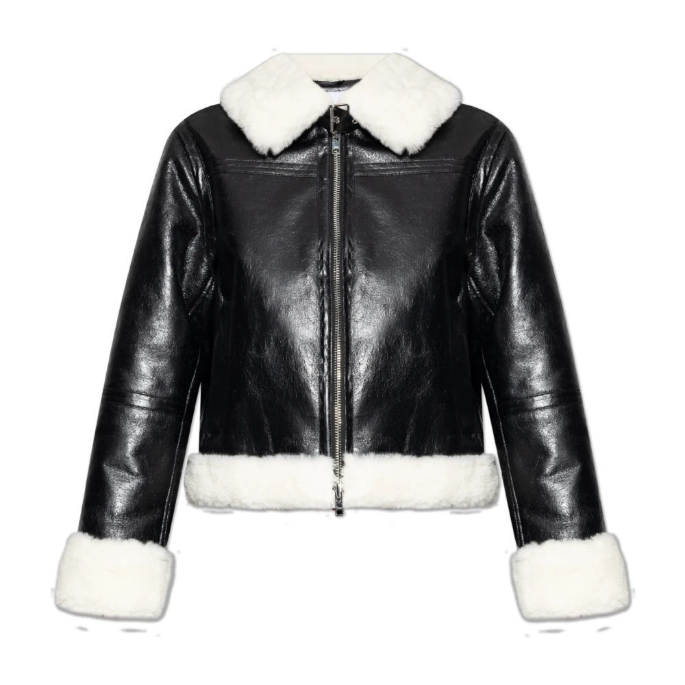 Stand Studio Faux Fur Jacket Lorelle Black Dames