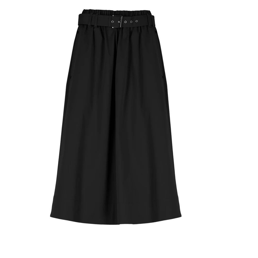 BRUNELLO CUCINELLI Zwarte katoenen rok met elastische taille Black Dames
