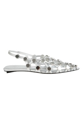 metallic-silver-grid-ballerina-shoes