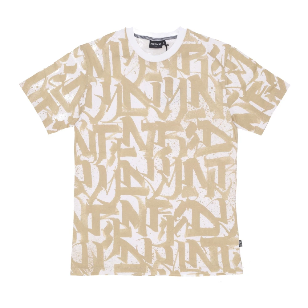 Dolly Noire Men's Brown T-Shirts, Xl, Texture Tee White T-Shirt