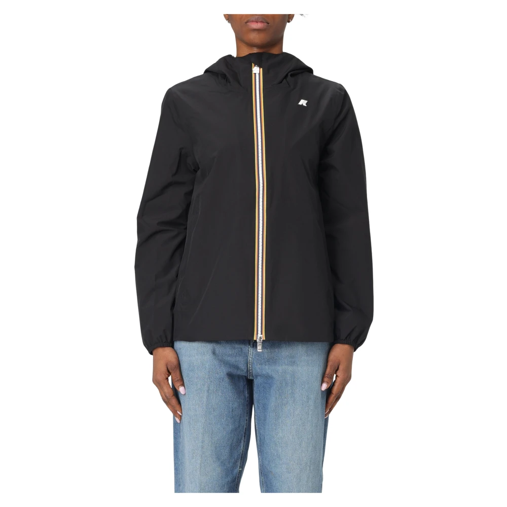 K-Way Donna Nero Giacche, M, New,