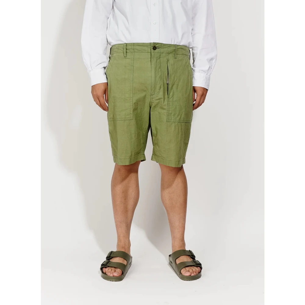 Engineered Garments Casual katoenen shorts voor mannen Green Heren