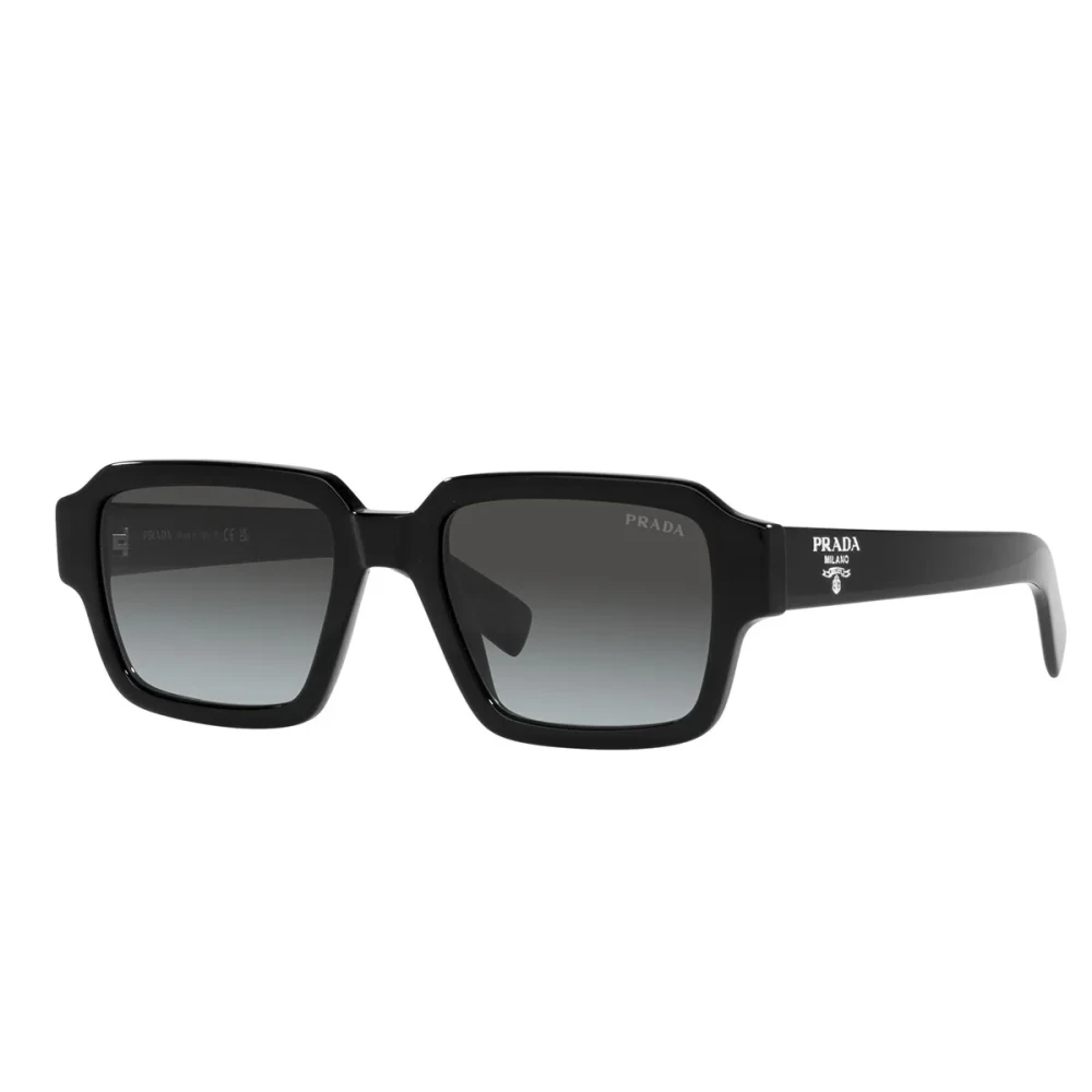 Prada Unisex Black Square Sunglasses With Class And Elegance Medium