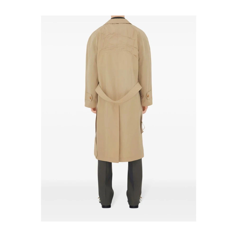 Burberry Beige Equestrian Knight Coat Beige Heren