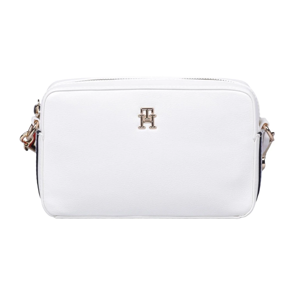 Tommy Hilfiger Gerecyclede polyester cameratas met rits White Dames