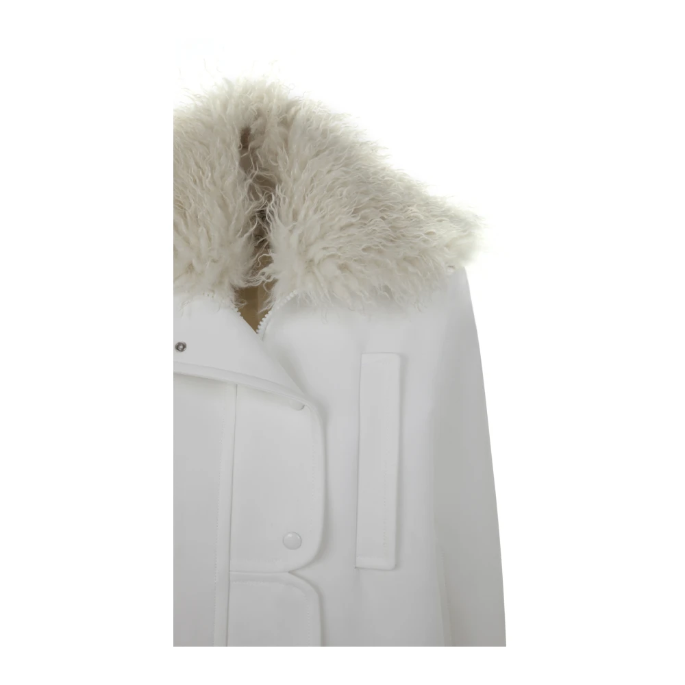 Courrèges Witte Tech Twill Parka Jas White Dames