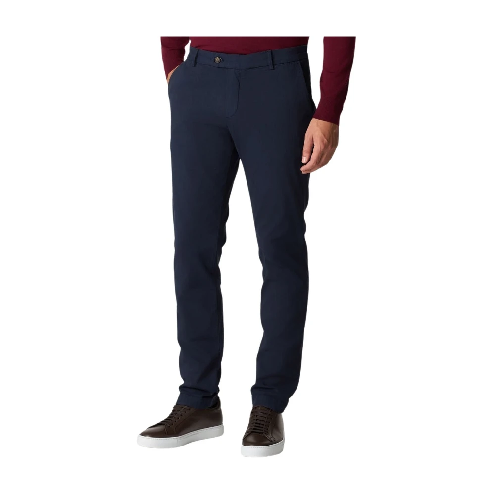 Brooks Brothers Blue Chinos, Male, W42, Slim Fit Woven Stretch Cotton Chinos