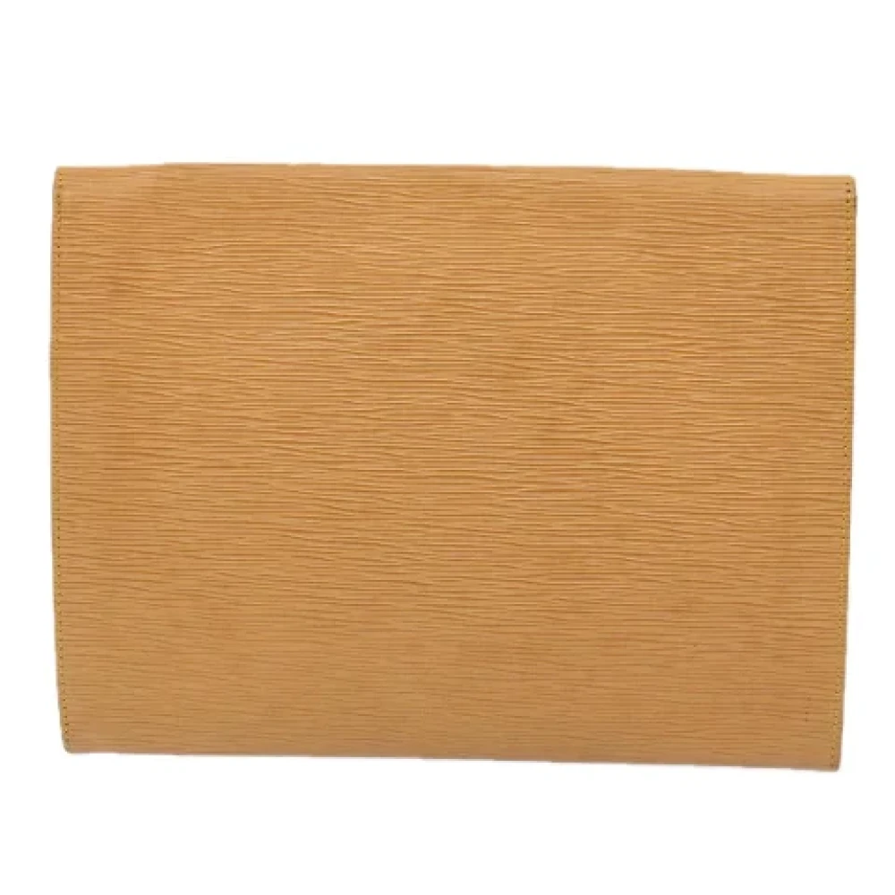 Louis Vuitton Vintage Pre-owned Leather clutches Beige Dames