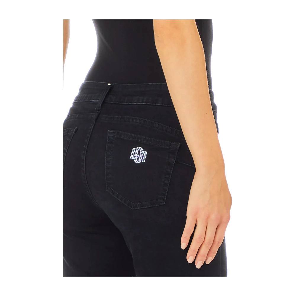 Liu Jo Divine Slim Zwart Jeans Black Dames