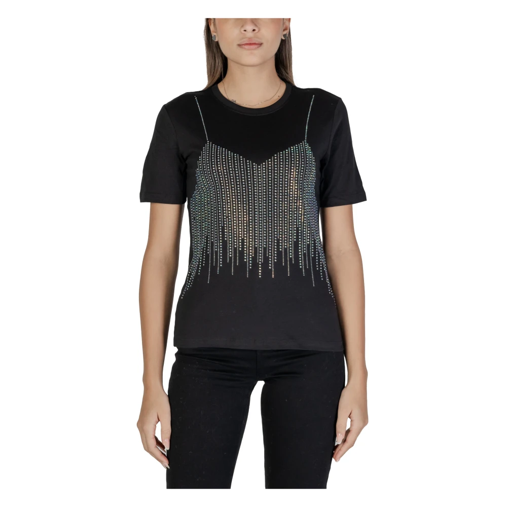 Only Zwarte Katoenen Tops & T-shirt Collectie Black Dames