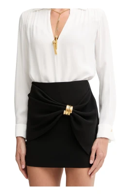 Jewel-draped Mini Skirt