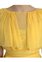 robe-longue-en-soie-jaune-avec-ceinture