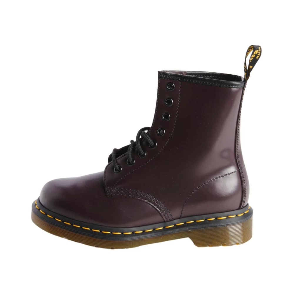 Dr. Martens Läder Snörstövlar Purple, Dam