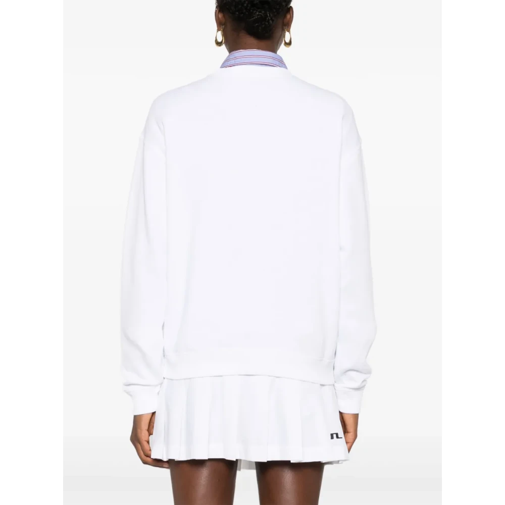 Polo Ralph Lauren Witte Sweater met Exclusieve Pony Borduursel White Dames