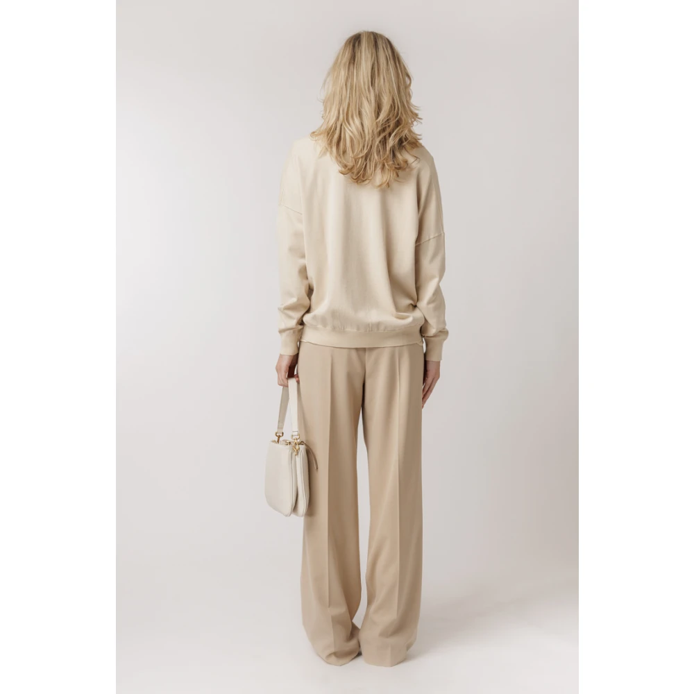 Ottod'Ame Broek met Elastische Tailleband en Zakken Brown Dames