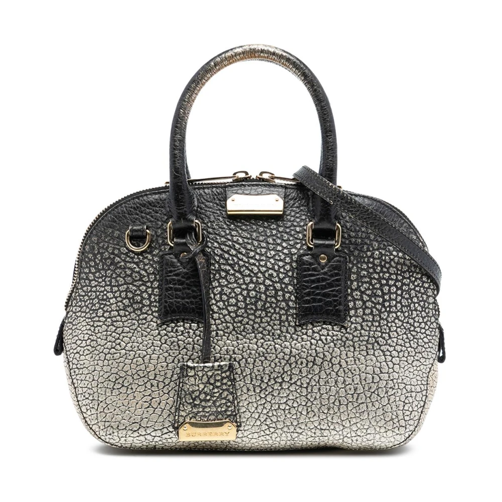 Burberry Vintage Women's Multicolor Vintage Handbags, One Size, Pre-Owned Leather Dome Satchel