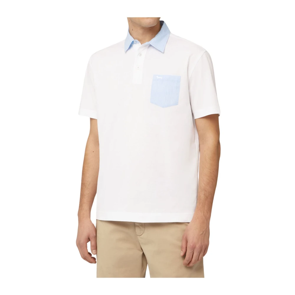 Harmont & Blaine Heren Polo met Contrast Zak White Heren