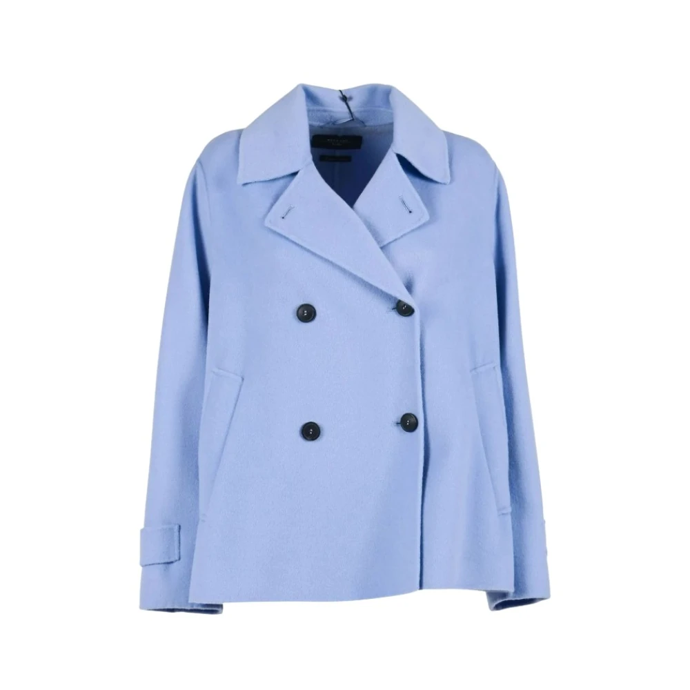 Weekend Max Mara Women's Blue Wkdfantino Coat - Double-Breasted Coats - 2XS - Coats