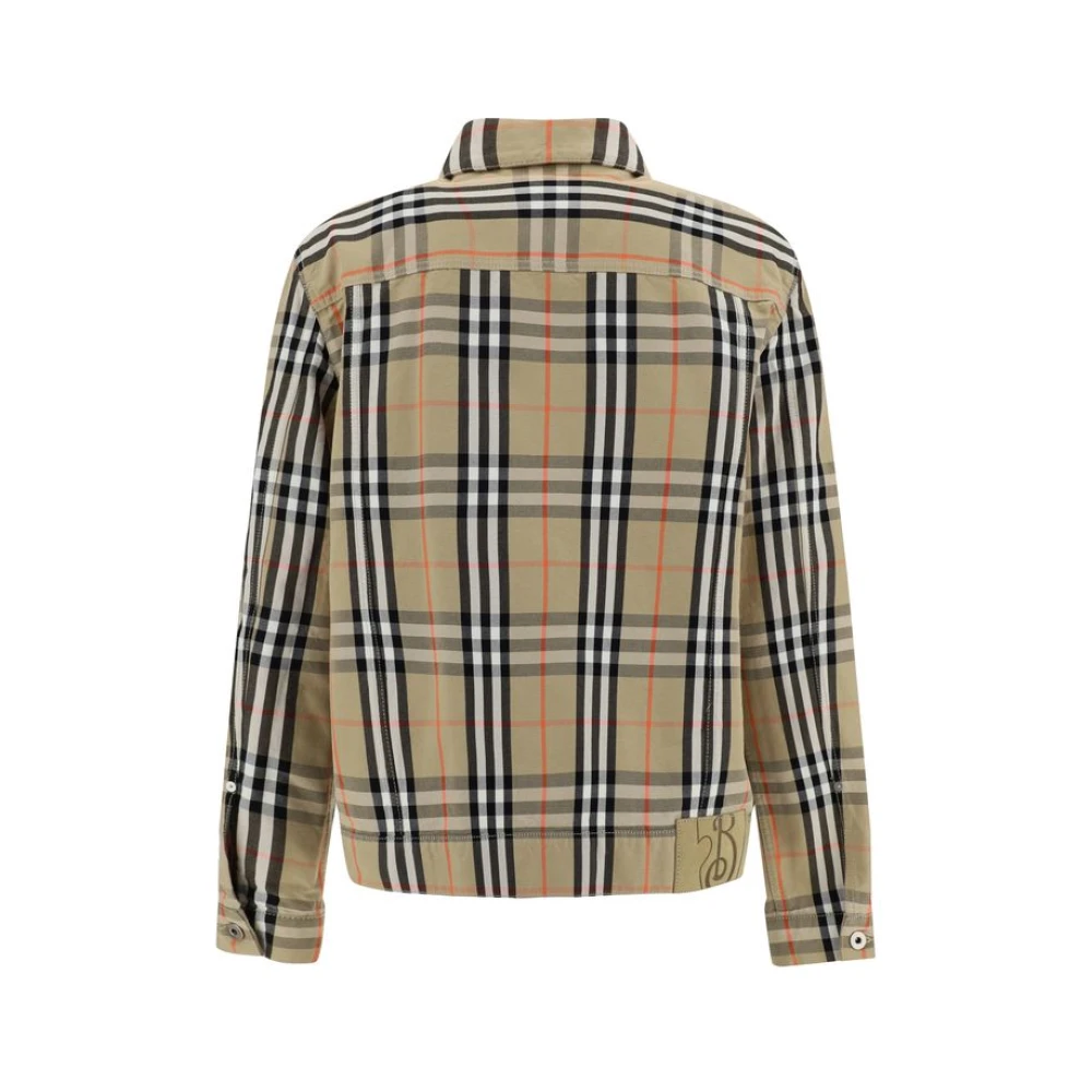Burberry Klassieke Katoenen Jas met Ruitpatroon Multicolor Heren