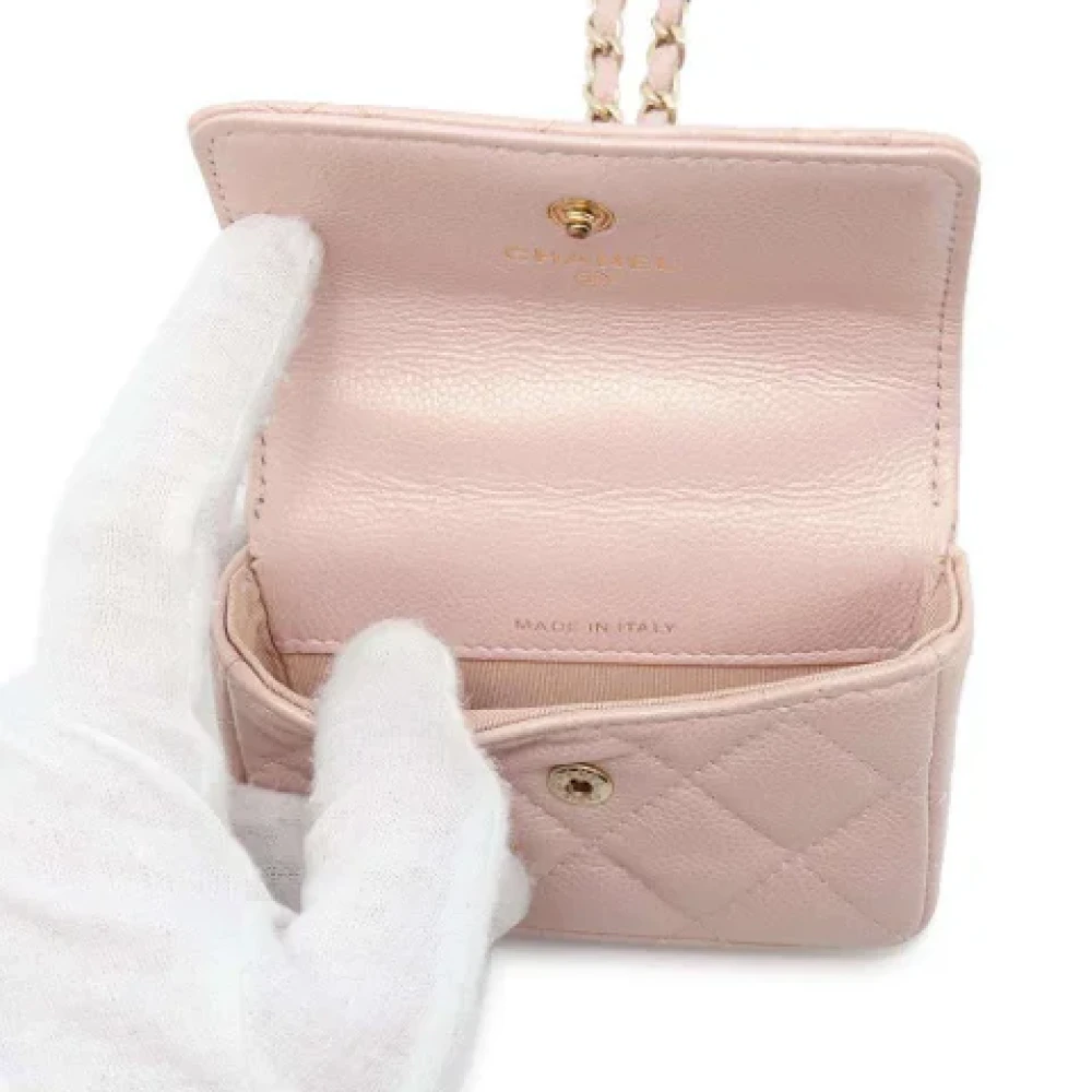 Chanel Vintage Pre-owned Leather wallets Pink Dames