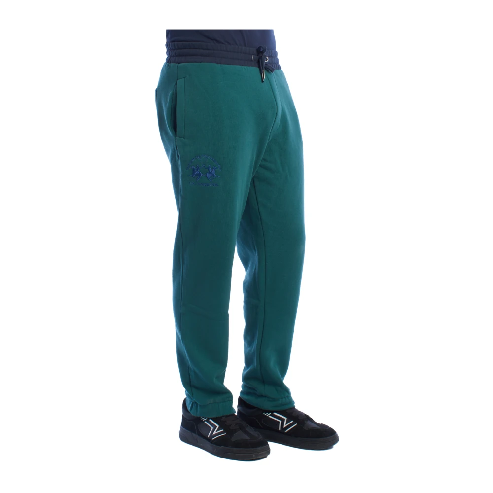 LA MARTINA Heren Sport Sweatpants met Borduurwerk Green Heren